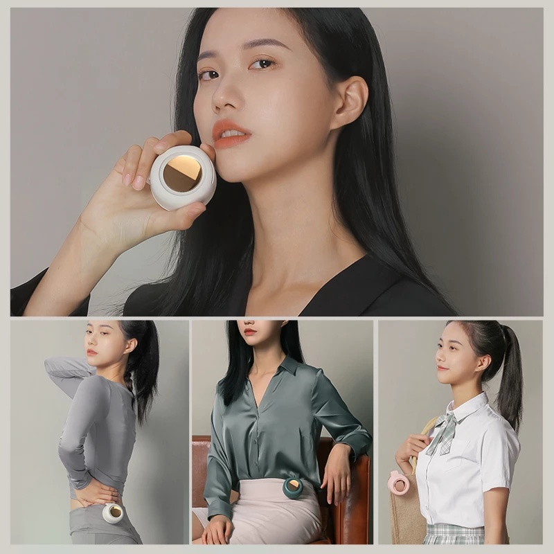 Mini Clip Fan Hanging Waist Neck Fan Girl Electric Air Cooling Fan 900mah USB Leafless Fan 3 Speeds For Outdoor Camping Fishing - Image 5