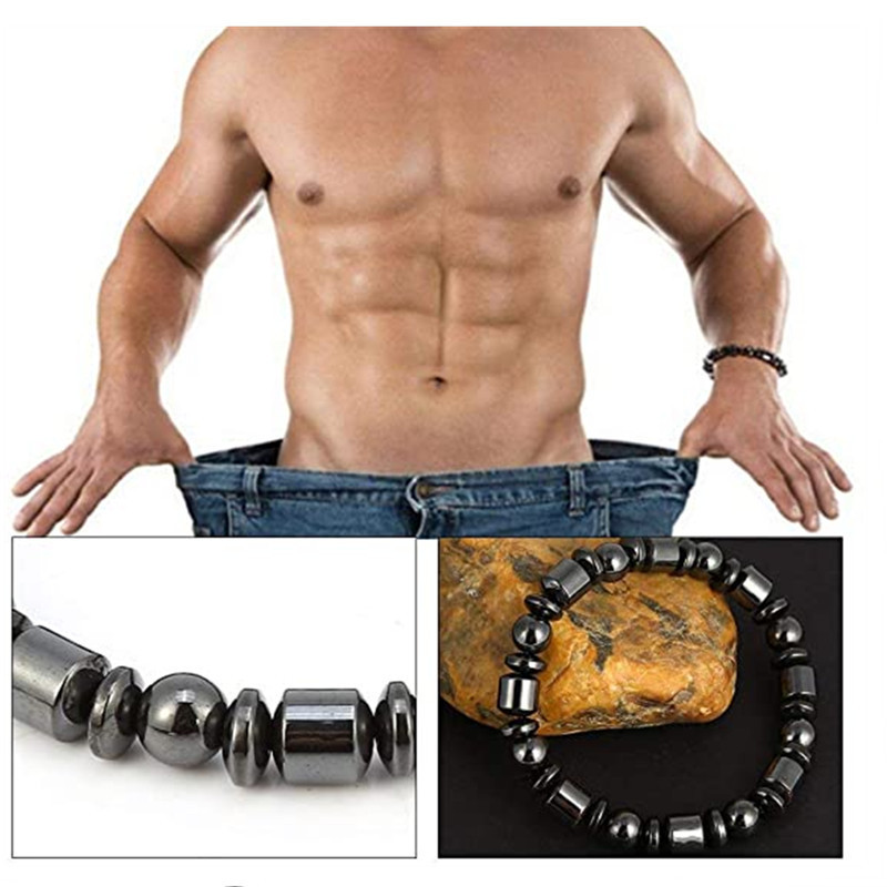 Weight Loss Magnet Bracelets For Women Men Pentagram Stone Magnetic Therapy Bracelets Pain Relief Slimming Health Jewelry - Image 3